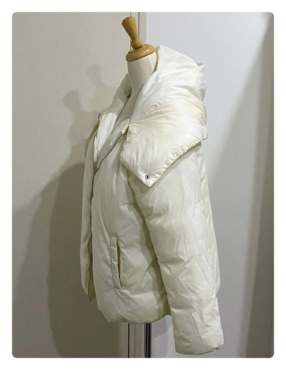 Chaqueta abombada Caroll - Blanco roto / Marfil Talla M – photo 2